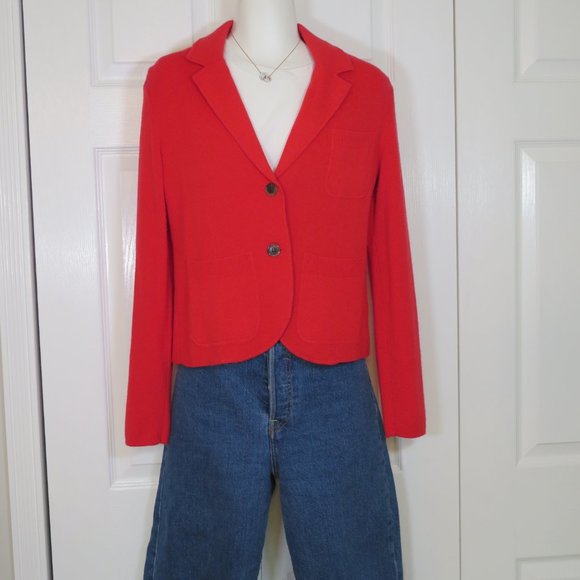 J CREW - Wool red knitted jacket - Picture 9 of 10